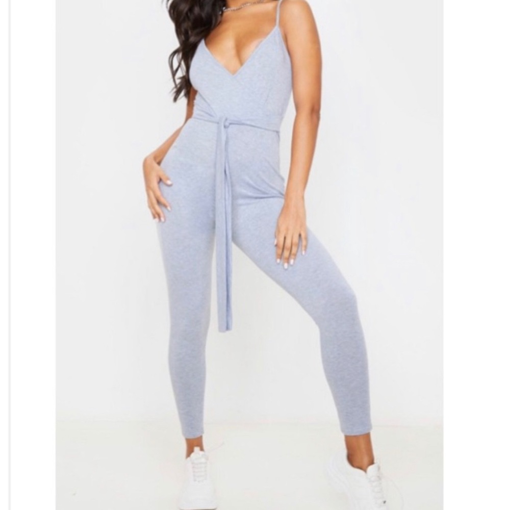 Gray fitted jumpsuit